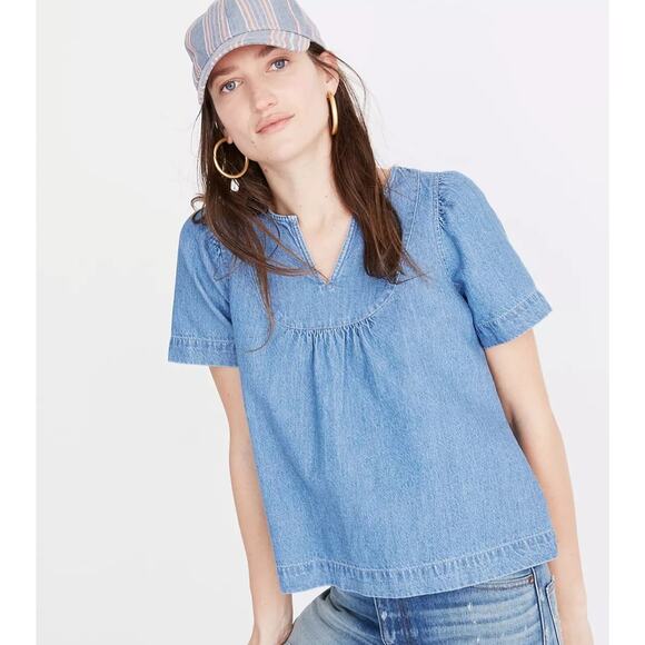 EUC Madewell Popover Swing Top - XS - Picture 1 of 7